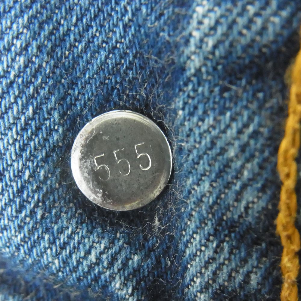 Levi's リーバイス 復刻 USA製 バレンシア工場製 ボタン裏555 501 ビッグE ストレート デニム パンツ インディゴブルー系 W30 L36【中古】