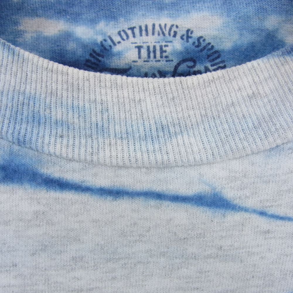 TENDERLOIN テンダーロイン T-TEE TIE DYE LONG タイダイ クルーネック ロングスリーブ ポケット付き 長袖 Tシャツ ブルー系 L【中古】