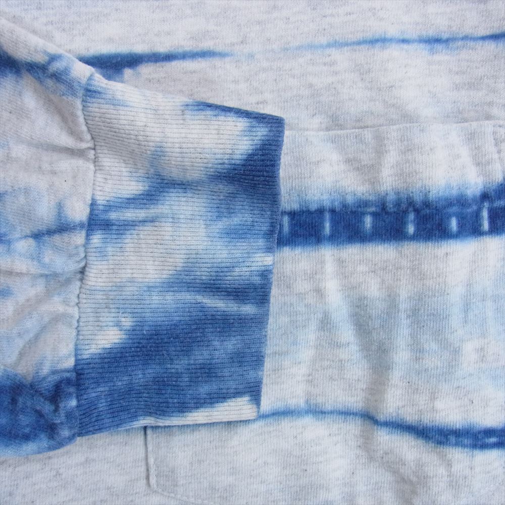 TENDERLOIN テンダーロイン T-TEE TIE DYE LONG タイダイ クルーネック ロングスリーブ ポケット付き 長袖 Tシャツ ブルー系 L【中古】