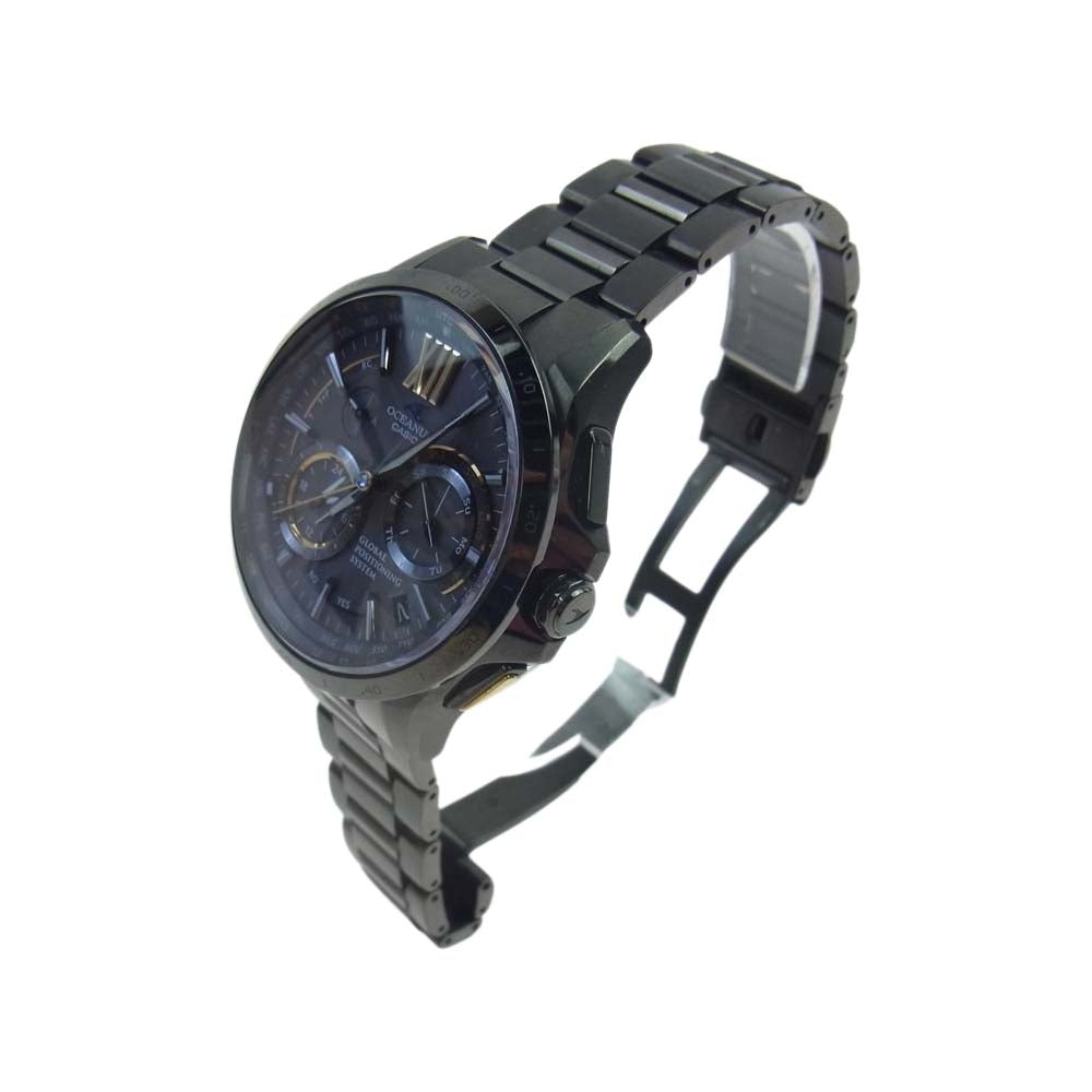 CASIO カシオ OCEANUS オシアナス 世界限定300本 OCW-G1000S-1AJR チタン GPSハイブリッドソーラー 世界限定300本 腕時計 ウォッチ ブラック系【中古】