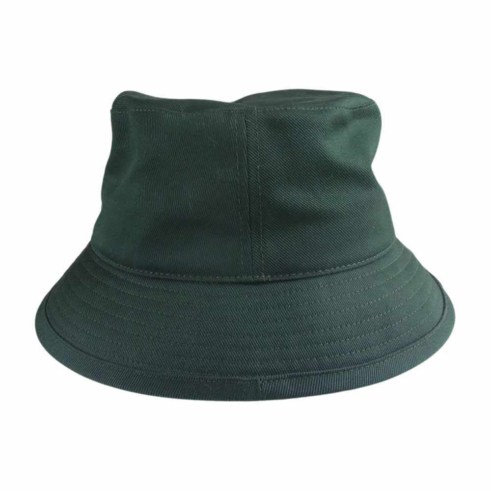DESCENDANT ディセンダント 21SS 211HCDS-HT01S BUCKET HAT TWILL ツイル生地 ロゴ刺繍 バケットハット グリーン系 2【中古】