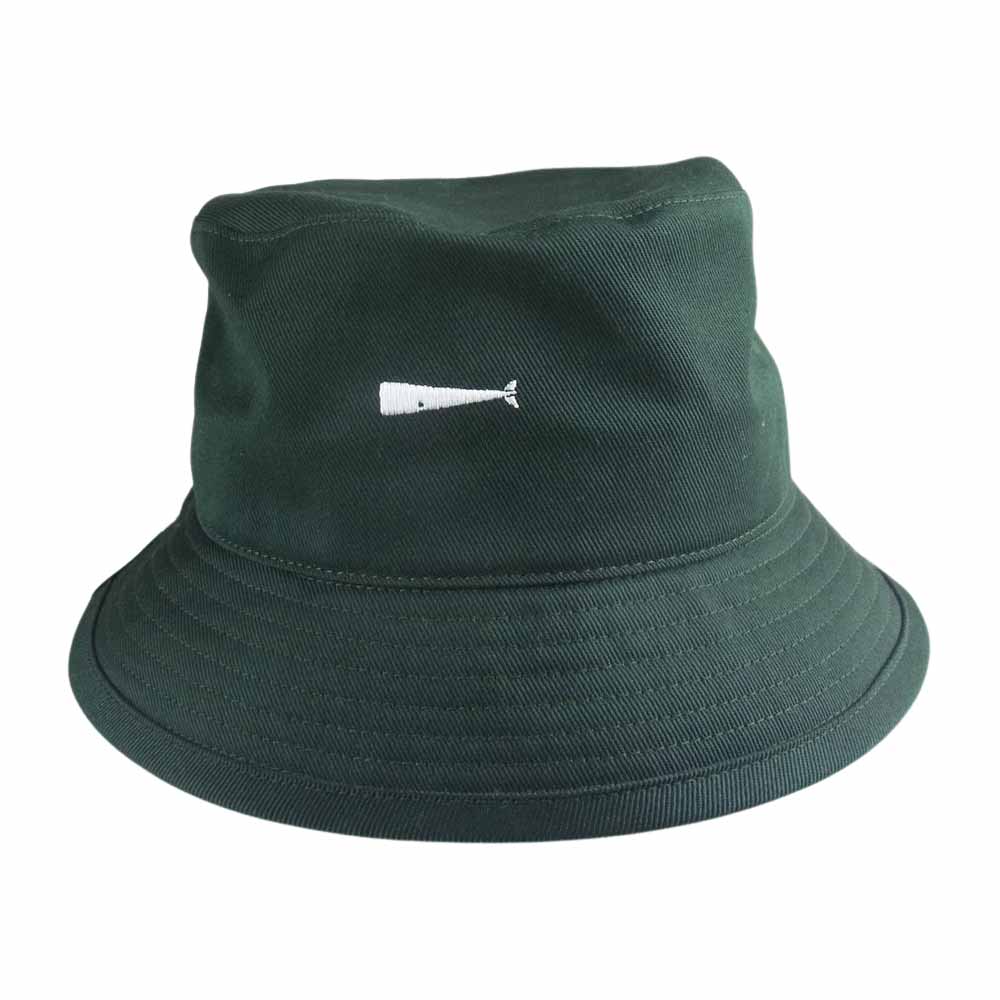 DESCENDANT ディセンダント 21SS 211HCDS-HT01S BUCKET HAT TWILL ツイル生地 ロゴ刺繍 バケットハット グリーン系 2【中古】