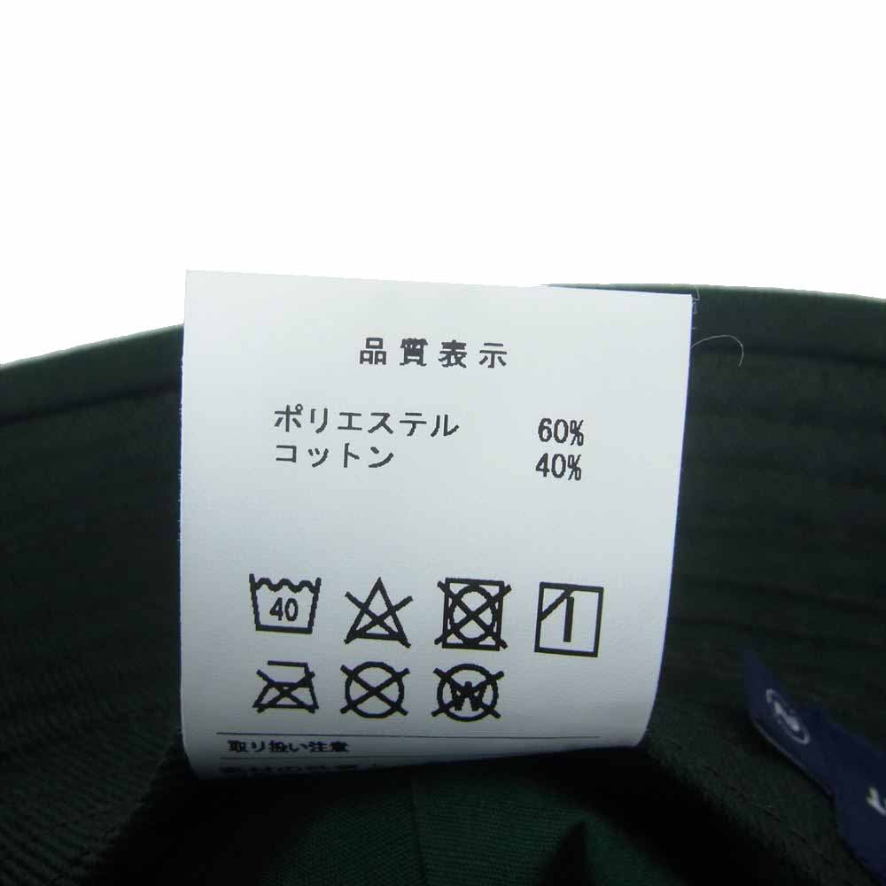 DESCENDANT ディセンダント 21SS 211HCDS-HT01S BUCKET HAT TWILL ツイル生地 ロゴ刺繍 バケットハット グリーン系 2【中古】