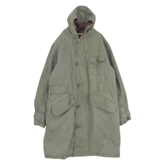 米海軍 【難あり】ヴィンテージ 40S デッキ コート ジャケット カーキ系 サイズ表記無【中古】