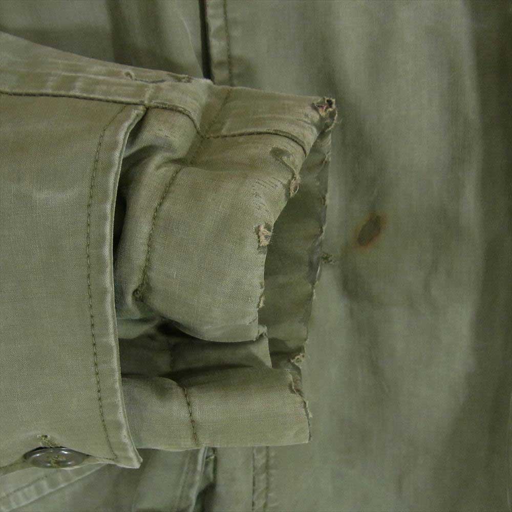 米海軍 【難あり】ヴィンテージ 40S デッキ コート ジャケット カーキ系 サイズ表記無【中古】