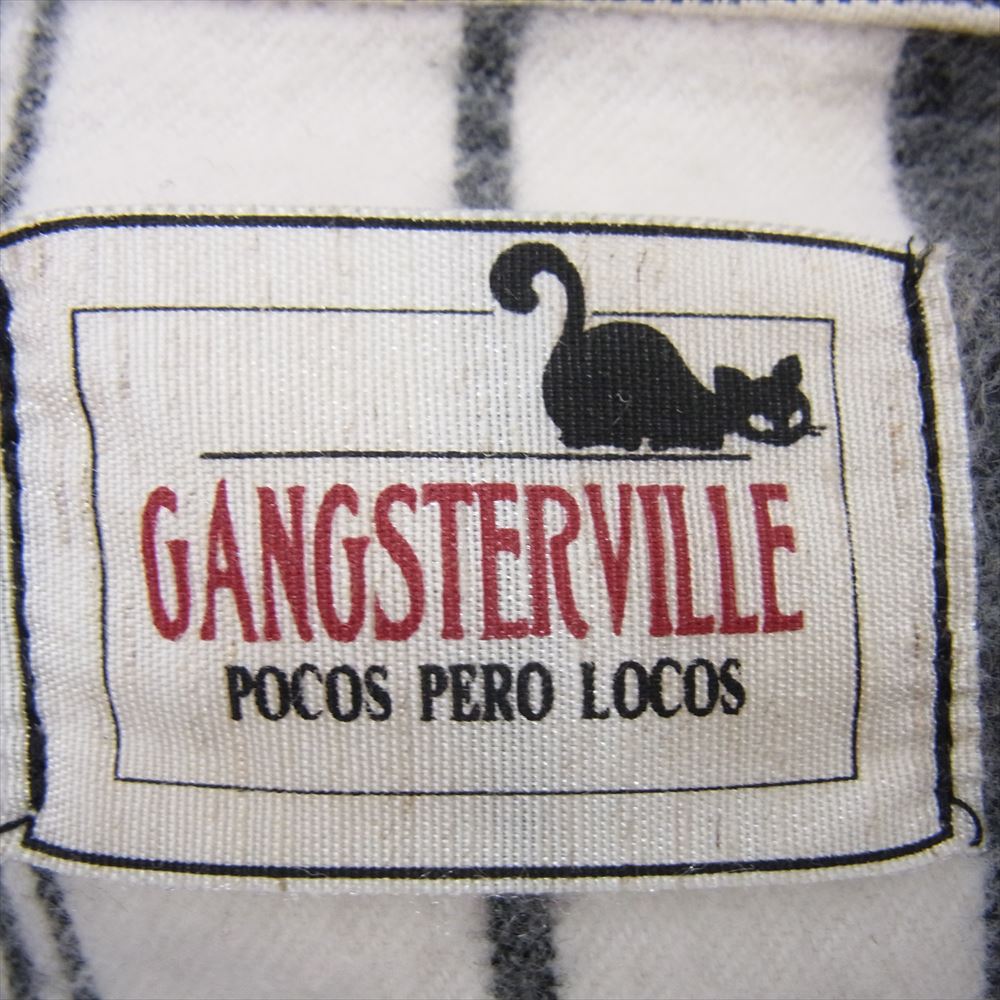 GANGSTERVILLE ギャングスタービル 17AW GSV-17-AW-28 Classic Parlor Stripe Shirts クラシック パーラー ストライプ シャツ  ホワイト系 L【中古】