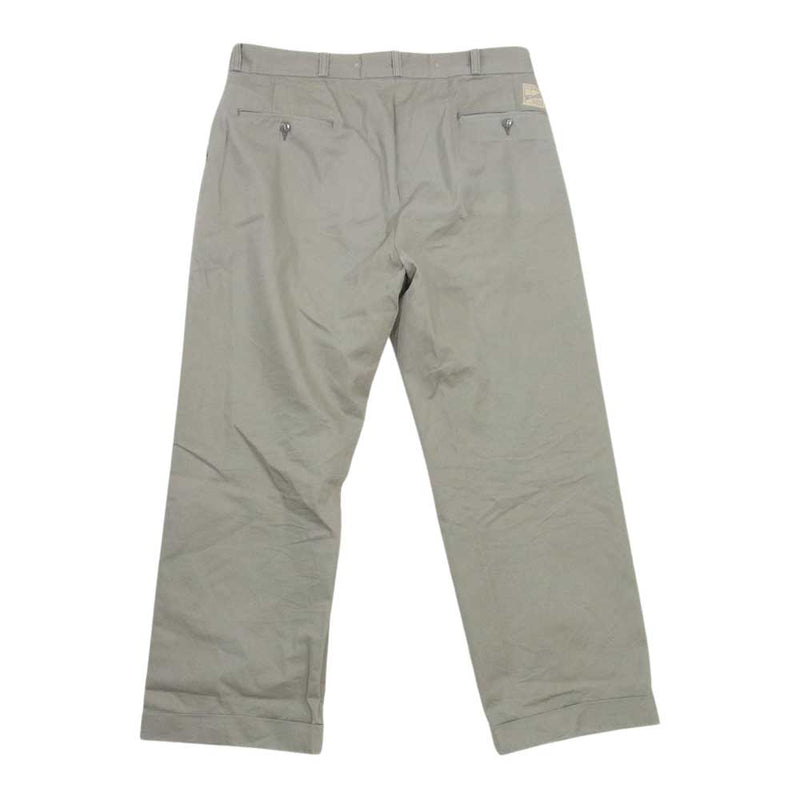 BELAFONTE ベラフォンテ CHINO CLOTH TROUSERS チノ コットン ダブル ワークパンツ カーキ系 L【中古】