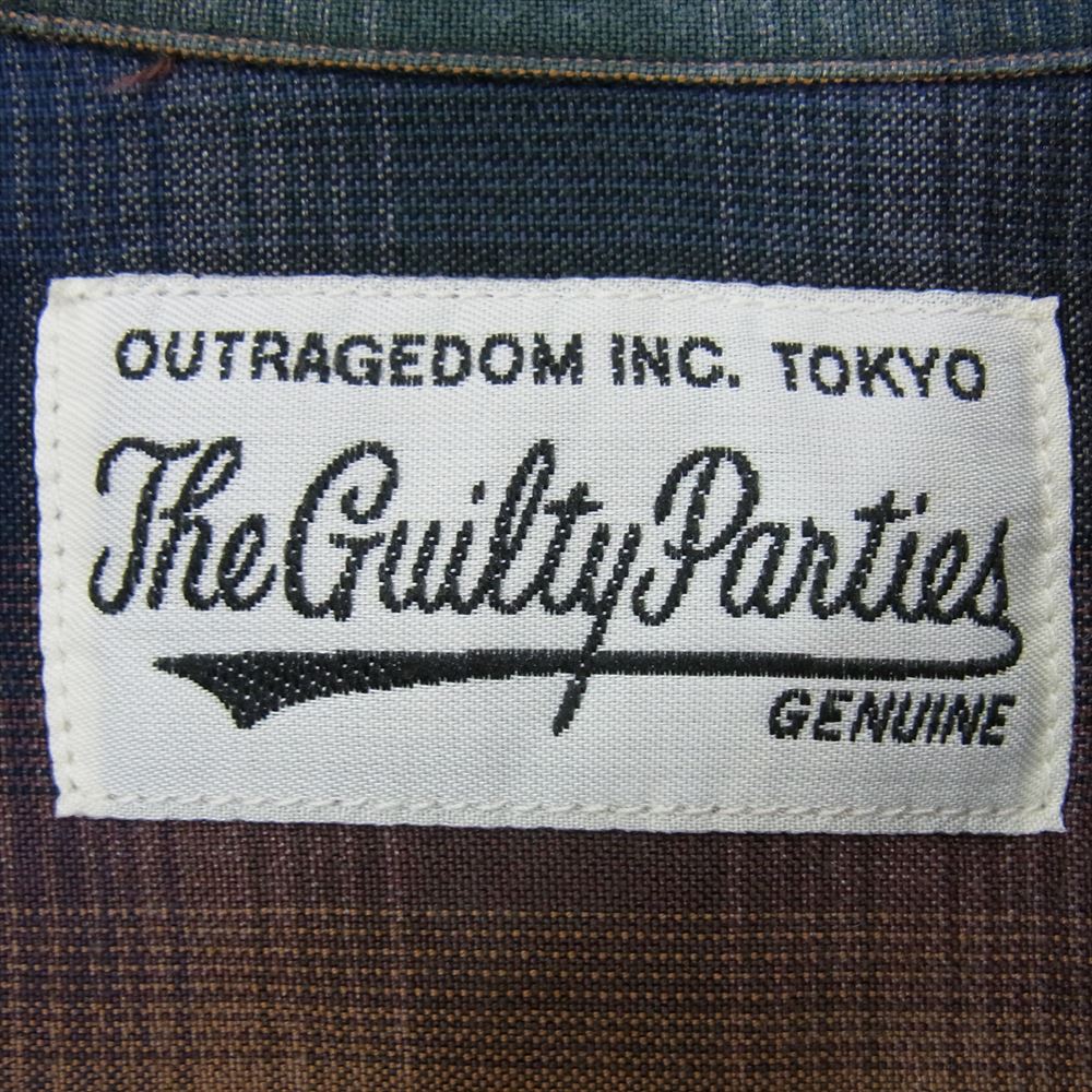 WACKO MARIA ワコマリア OMBRE CHECK SHIRT バックロゴ刺繍 オンブレ