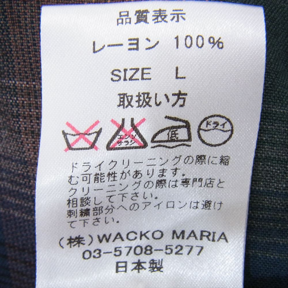 WACKO MARIA ワコマリア OMBRE CHECK SHIRT バックロゴ刺繍 オンブレ