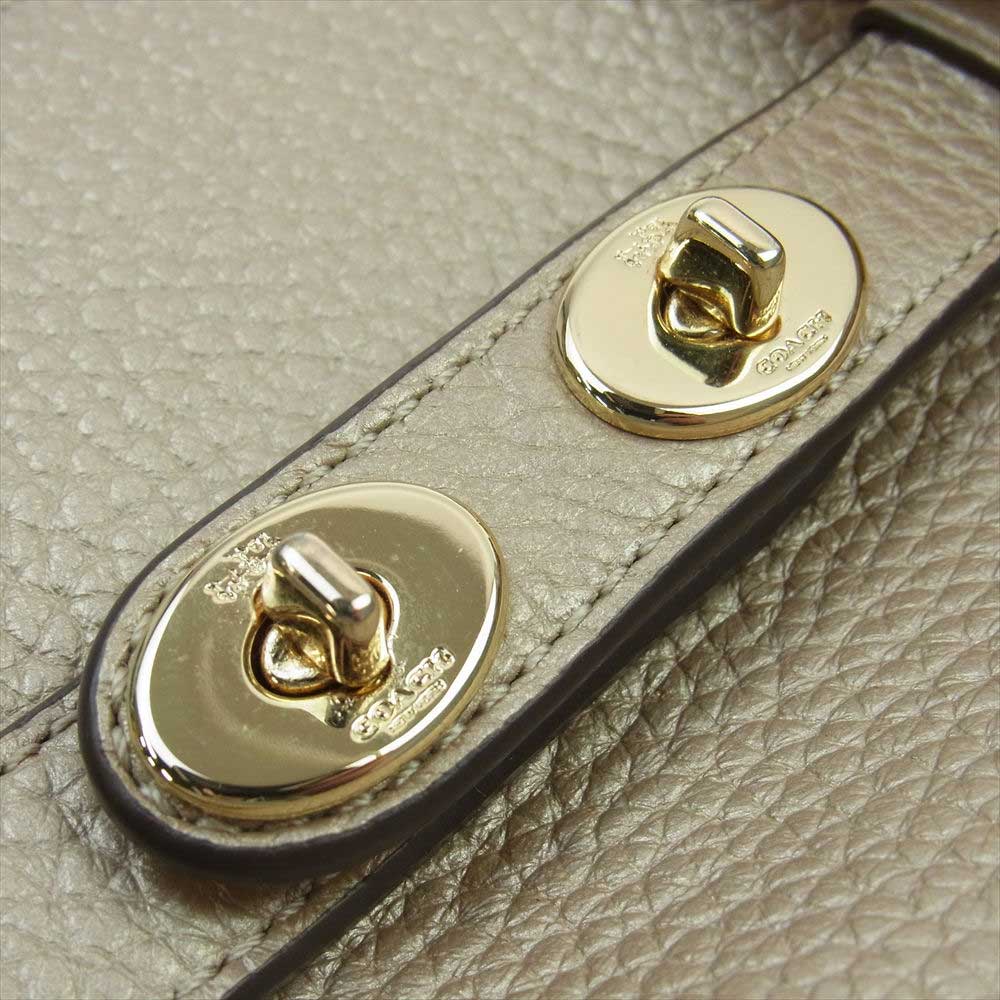 COACH コーチ F55665 ブレイクキャリオール 2WAY レザー ショルダー ハンドバッグ ベージュ系【中古】
