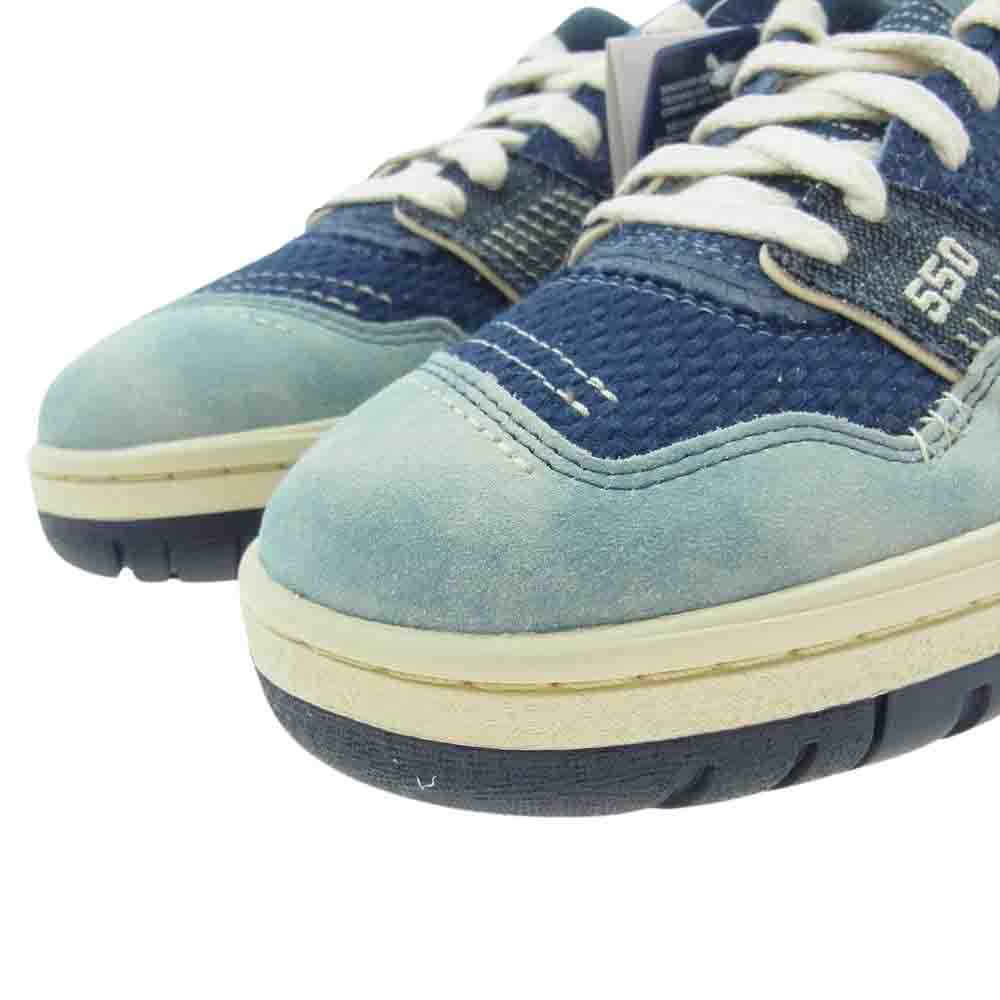 NEW BALANCE ニューバランス BB550J Boro Pack 襤褸パック ボロパック ローカット スニーカー インディゴブルー系 ライトブルー系 27cm【極上美品】【中古】