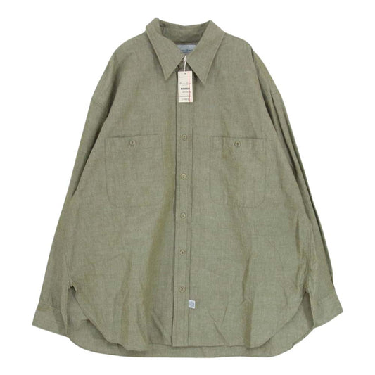 マービンポンティアックシャツメーカーズ MPSM-1905S Military SH コットン ミリタリー 長袖 シャツ カーキ系 ONESIZE【極上美品】【中古】