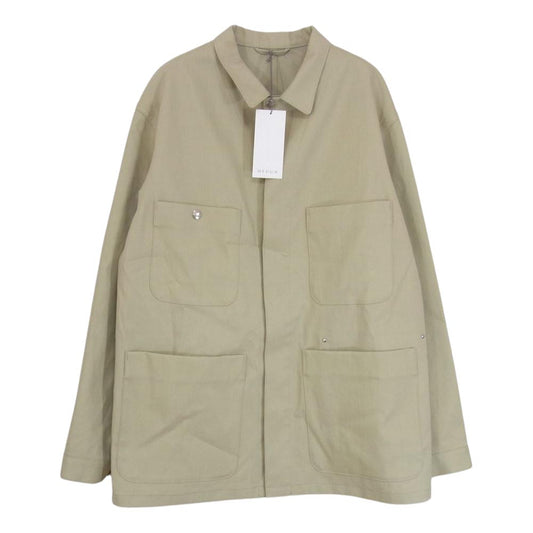 ユーゲン 21SS COAT012 ツイルコットン カバーオール ジャケット ベージュ系 3【極上美品】【中古】