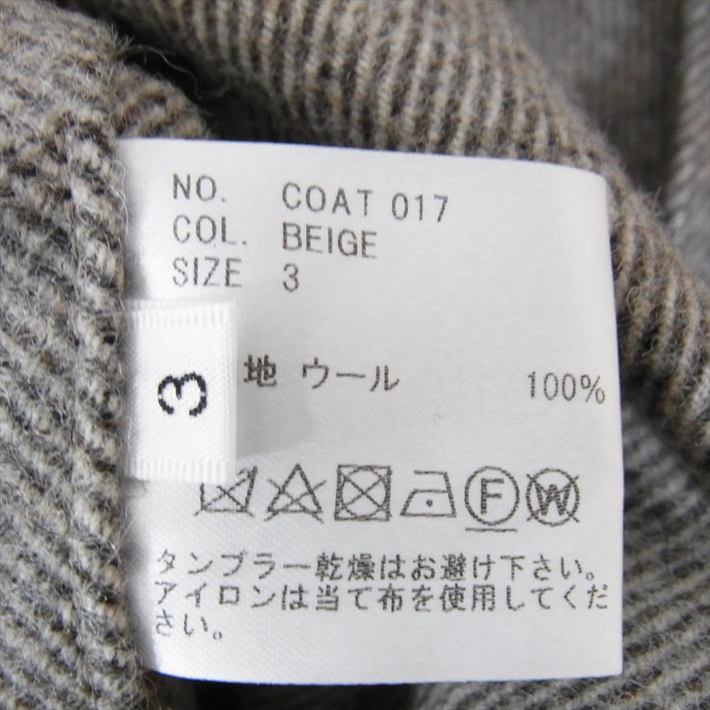 ユーゲン 21AW COAT017 Ellen フランネル カバーオール ジャケット ベージュ系 BEIGE 3【美品】【中古】