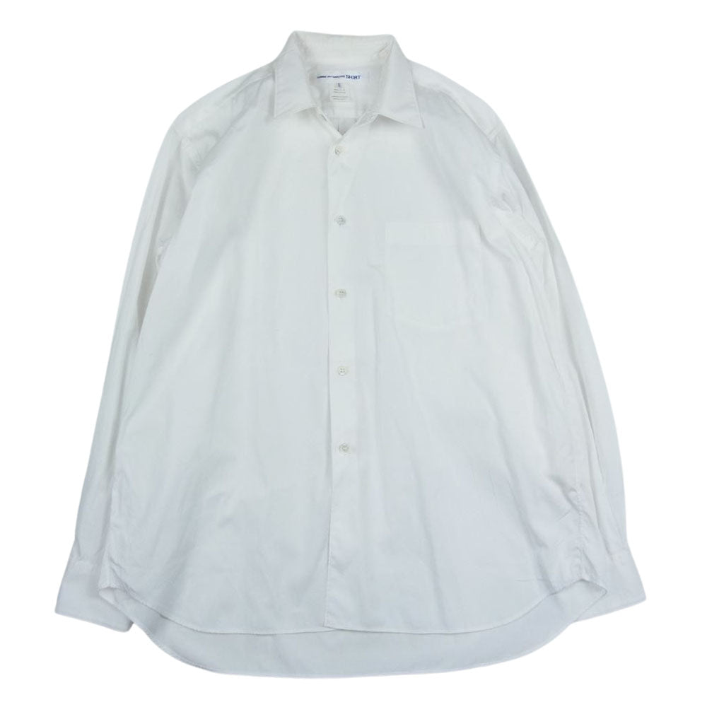 COMME des GARCONS コムデギャルソン FZ-B011 SHIRT フランス製 FOREVER WIDE CLASSIC コットン ポプリン レギュラーカラー 長袖 シャツ ホワイト ホワイト系 S【中古】