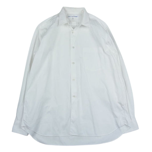 COMME des GARCONS コムデギャルソン FZ-B011 SHIRT フランス製 FOREVER WIDE CLASSIC コットン ポプリン レギュラーカラー 長袖 シャツ ホワイト ホワイト系 S【中古】