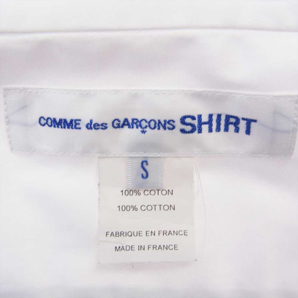 COMME des GARCONS コムデギャルソン FZ-B011 SHIRT フランス製 FOREVER WIDE CLASSIC コットン ポプリン レギュラーカラー 長袖 シャツ ホワイト ホワイト系 S【中古】