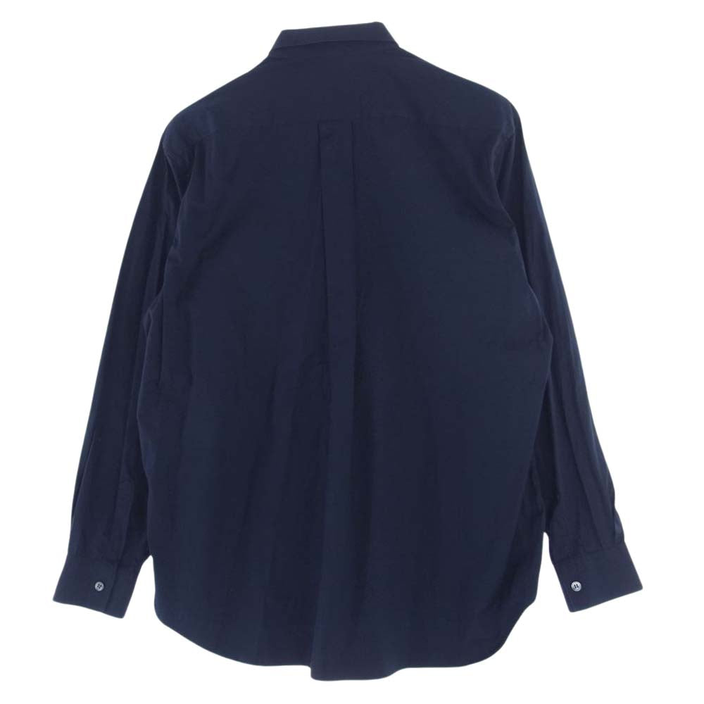 COMME des GARCONS コムデギャルソン FZ-B011 SHIRT フランス製 FOREVER WIDE CLASSIC コットン ポプリン レギュラーカラー 長袖 シャツ ネイビー ネイビー系 S【中古】