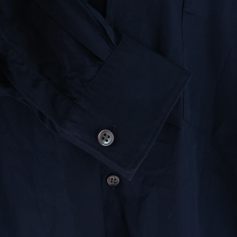 COMME des GARCONS コムデギャルソン FZ-B011 SHIRT フランス製 FOREVER WIDE CLASSIC コットン ポプリン レギュラーカラー 長袖 シャツ ネイビー ネイビー系 S【中古】