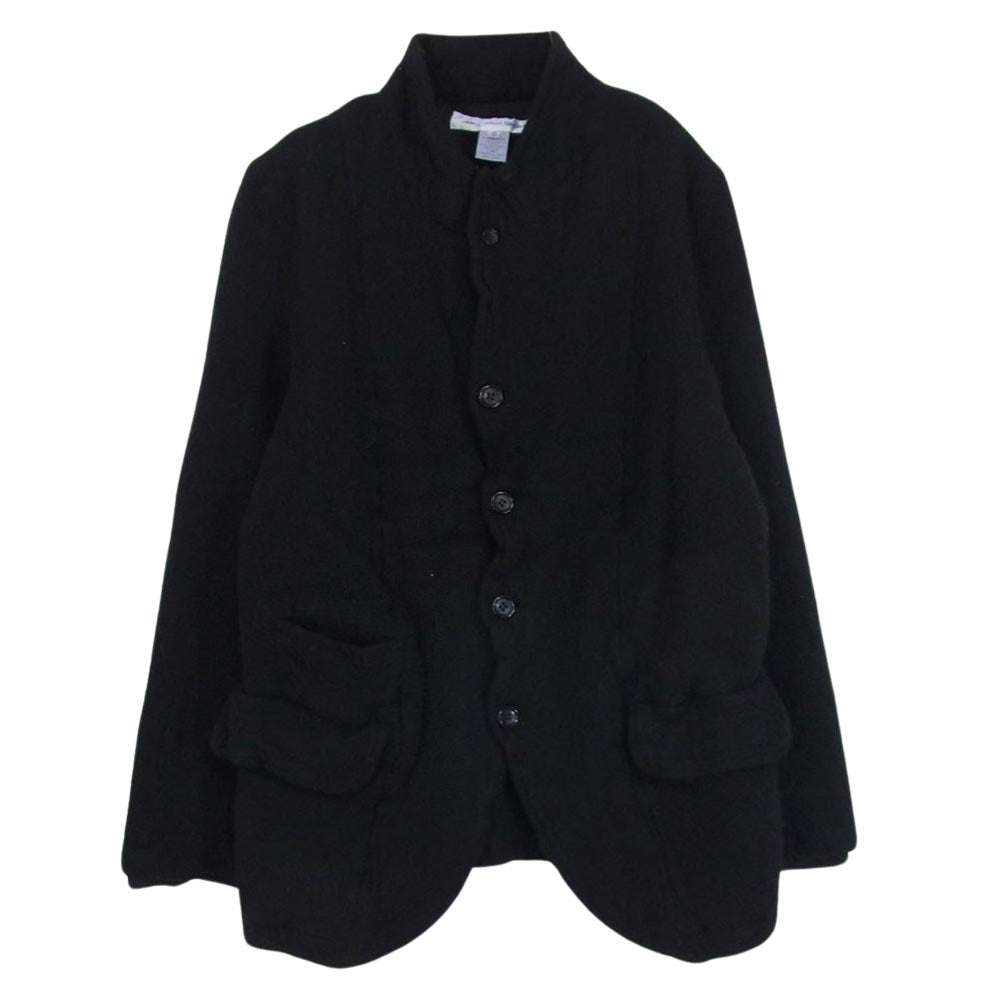 COMME des GARCONS コムデギャルソン 22AW FJ-J001 SHIRT plain broadcloth wool ウール ジャケット ブラック系 XS【中古】