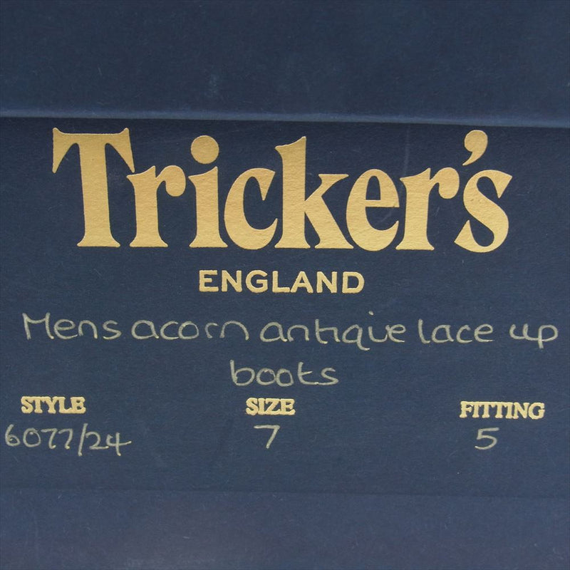 Tricker's トリッカーズ 6077 レースアップ レザー モンキーブーツ ブラウン系 UK7【中古】