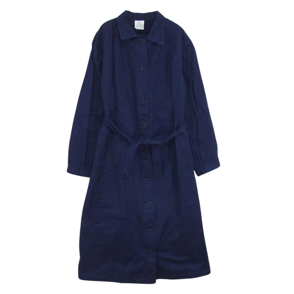 イタリア軍 ヴィンテージ 80s Italian army nurse coat コットン ナース コート ネイビー系 サイズ表記無【中古】
