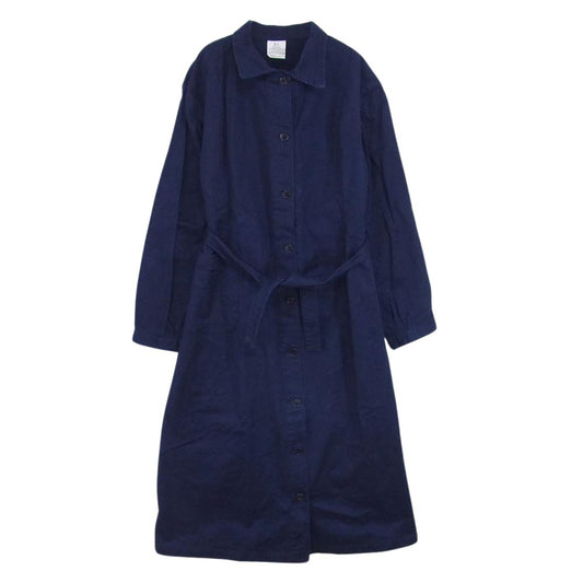 イタリア軍 ヴィンテージ 80s Italian army nurse coat コットン ナース コート ネイビー系 サイズ表記無【中古】