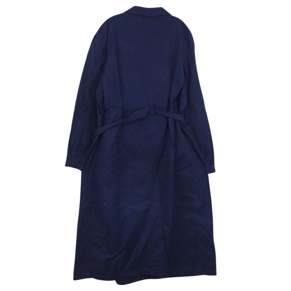 イタリア軍 ヴィンテージ 80s Italian army nurse coat コットン ナース コート ネイビー系 サイズ表記無【中古】