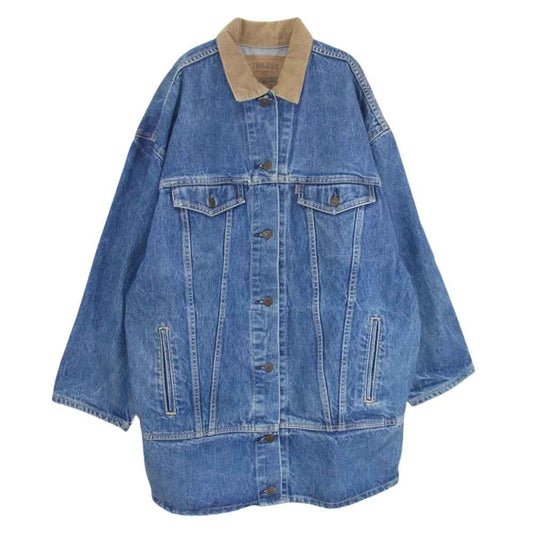 Levi's リーバイス USA製 DENIM JACKET デザイン デニム ジャケット インディゴブルー系 L【中古】