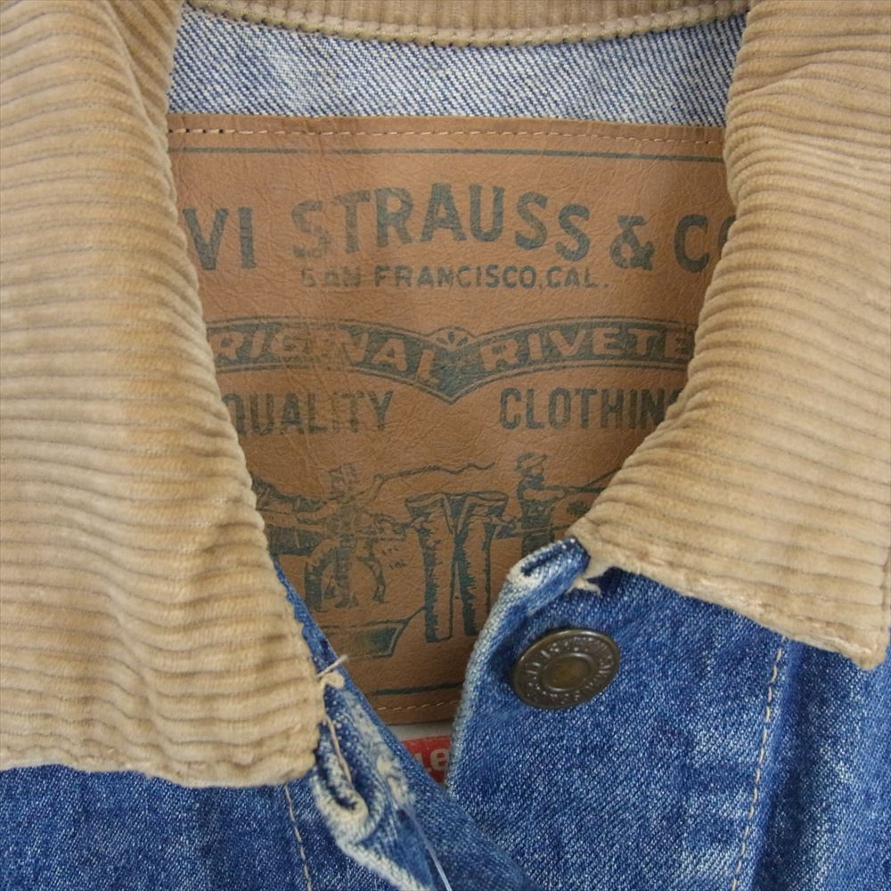 Levi's リーバイス USA製 DENIM JACKET デザイン デニム ジャケット インディゴブルー系 L【中古】