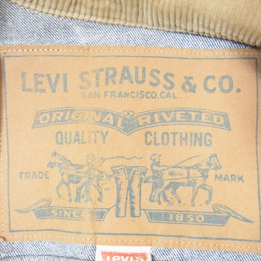 Levi's リーバイス USA製 DENIM JACKET デザイン デニム ジャケット インディゴブルー系 L【中古】