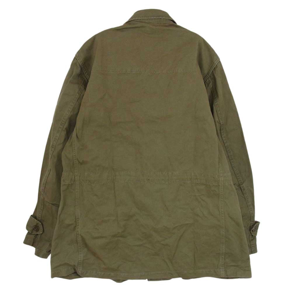 フランス軍 ヴィンテージ HBT 後期型 M47 M-47 フィールド ジャケット カーキ系 46【中古】
