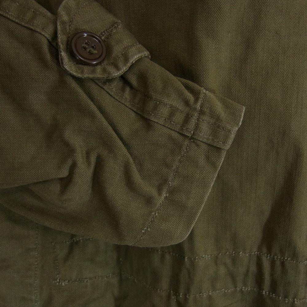 フランス軍 ヴィンテージ HBT 後期型 M47 M-47 フィールド ジャケット カーキ系 46【中古】