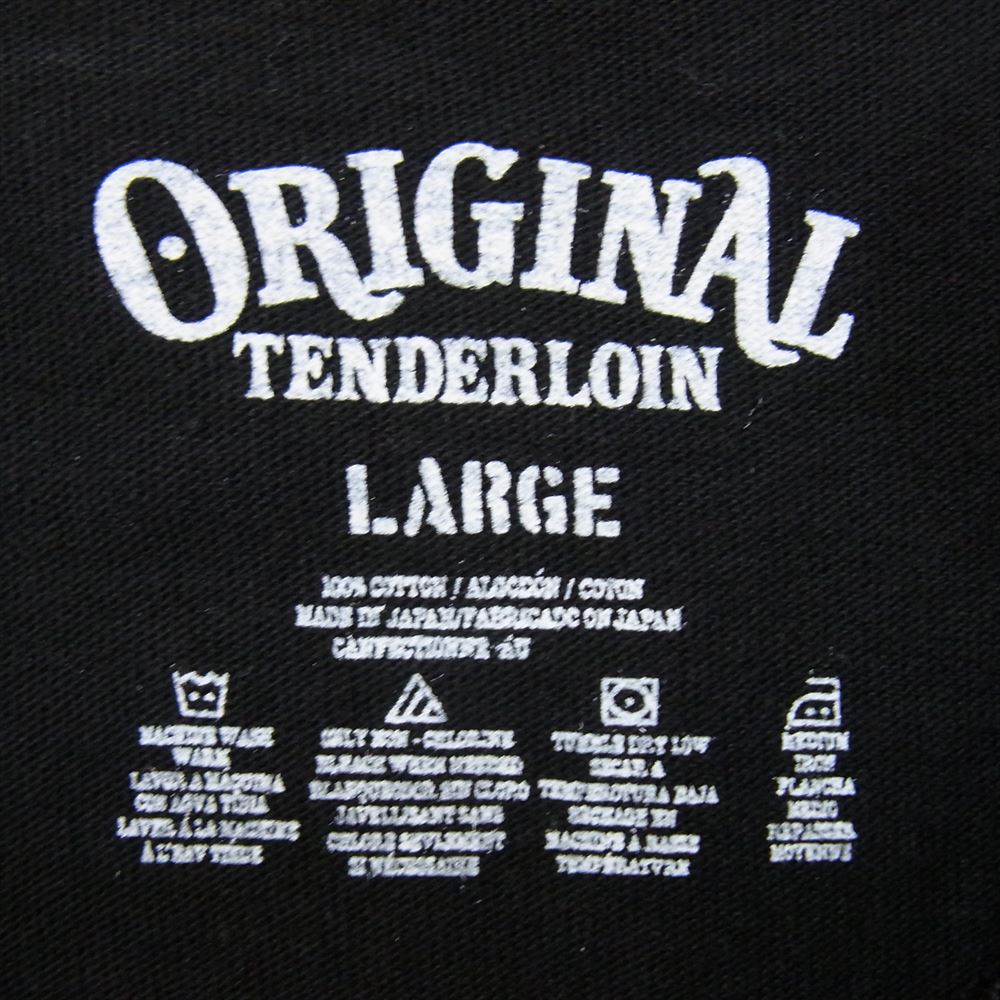 TENDERLOIN テンダーロイン TEE RH  プリント ロープロゴ 半袖 Tシャツ ブラック系 L【中古】