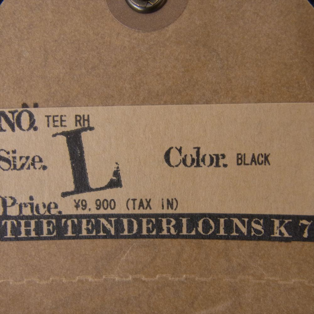 TENDERLOIN テンダーロイン TEE RH  プリント ロープロゴ 半袖 Tシャツ ブラック系 L【中古】