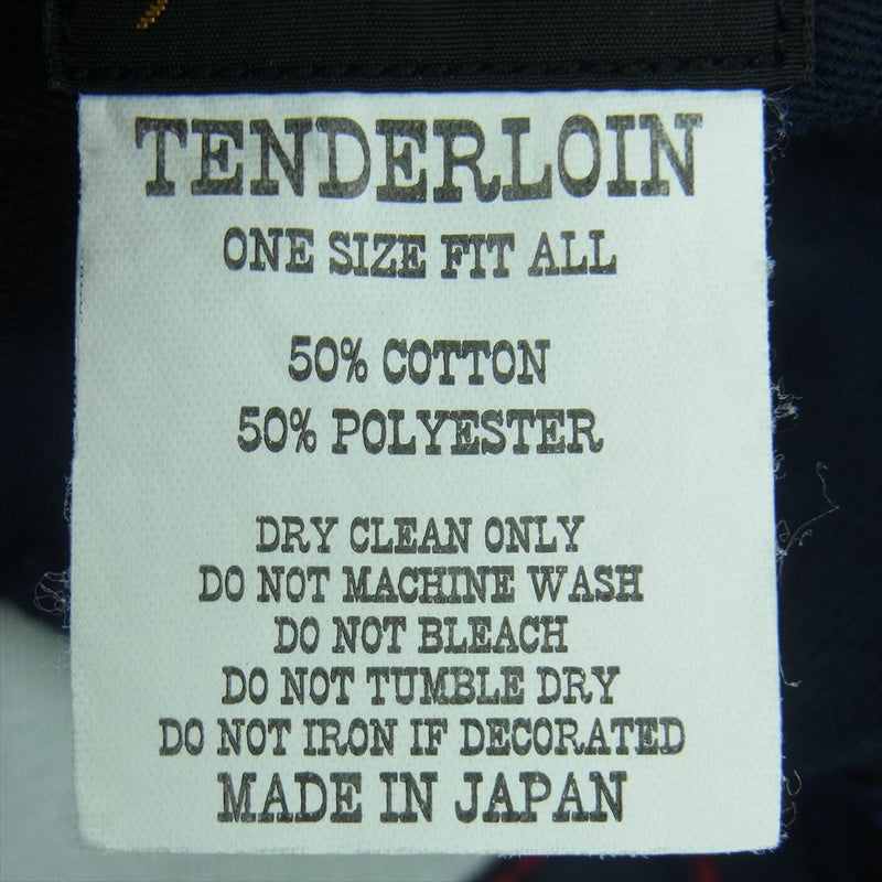 TENDERLOIN テンダーロイン TRUCKER CAP T/C トラッカー キャップ 帽子 コットン ポリエステル 日本製 ダークネイビー系【中古】