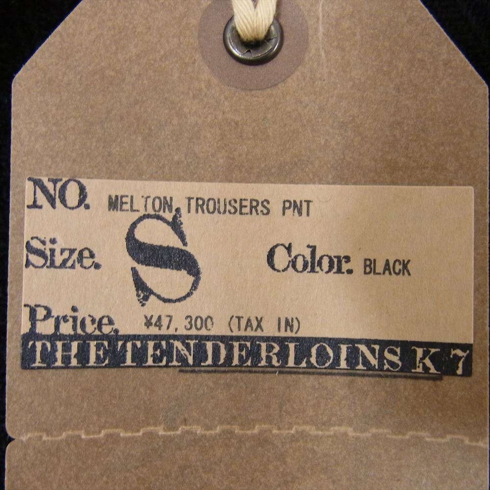 TENDERLOIN テンダーロイン T-MELTON TROUSERS PNT メルトン トラウザーズ パンツ ブラック系 S【中古】