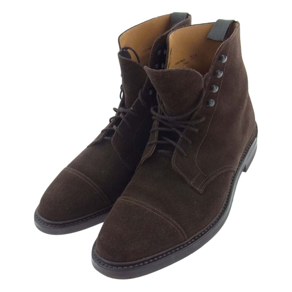 ピールアンドコー 100005840 英国製 DAINITEソール レースアップ スエード ブーツ ブラウン系 9.5【中古】