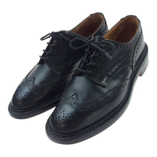 Tricker's トリッカーズ M5633 BOURTON ウィングチップ レザー シューズ 革靴 ブラック系 8【中古】