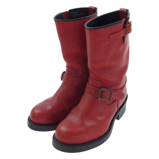 MADE IN GM JAPAN メイドインジーエムジャパン ENGINEER BOOTS エンジニア ブーツ ウルフズヘッド レッド系 8.5【中古】