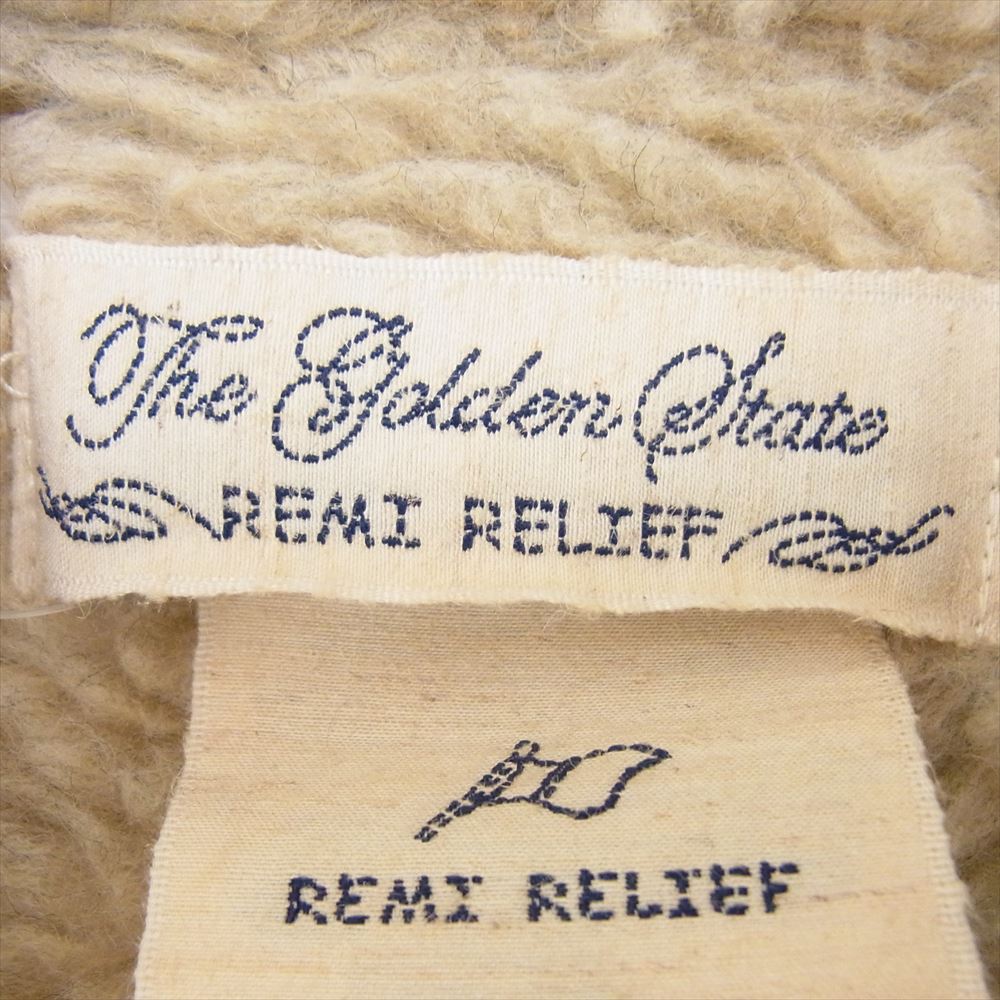 REMI RELIEF レミレリーフ デニム ボア ジャケット インディゴブルー系 XL【中古】