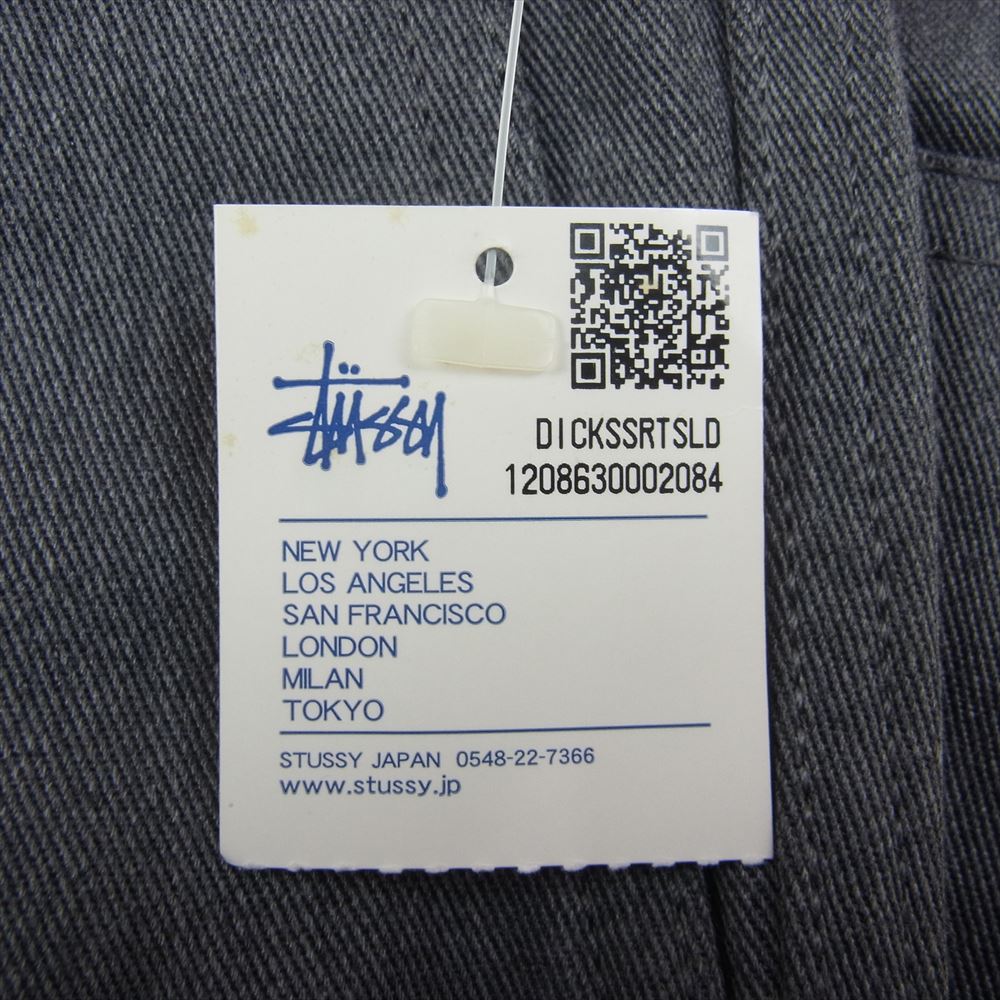 STUSSY ステューシー UXST03M × DICKIES ディッキーズ ワーク シュート パンツ グレー  グレー系 36【極上美品】【中古】