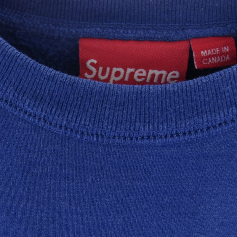 Supreme シュプリーム 13AW Sup Crewneck ビッグ ロゴ クルーネック スウェット ブルー系 M【中古】