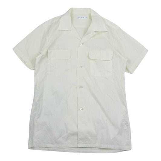 サンリミット S1601009 オープンカラー 半袖 シャツ ホワイト系【中古】