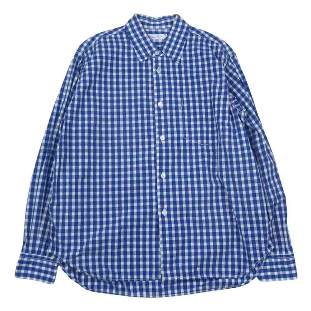 サンリミット ギンガムチェック 長袖 シャツ ブルー系 2【中古】