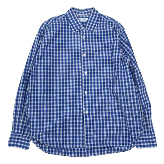 サンリミット ギンガムチェック 長袖 シャツ ブルー系 2【中古】