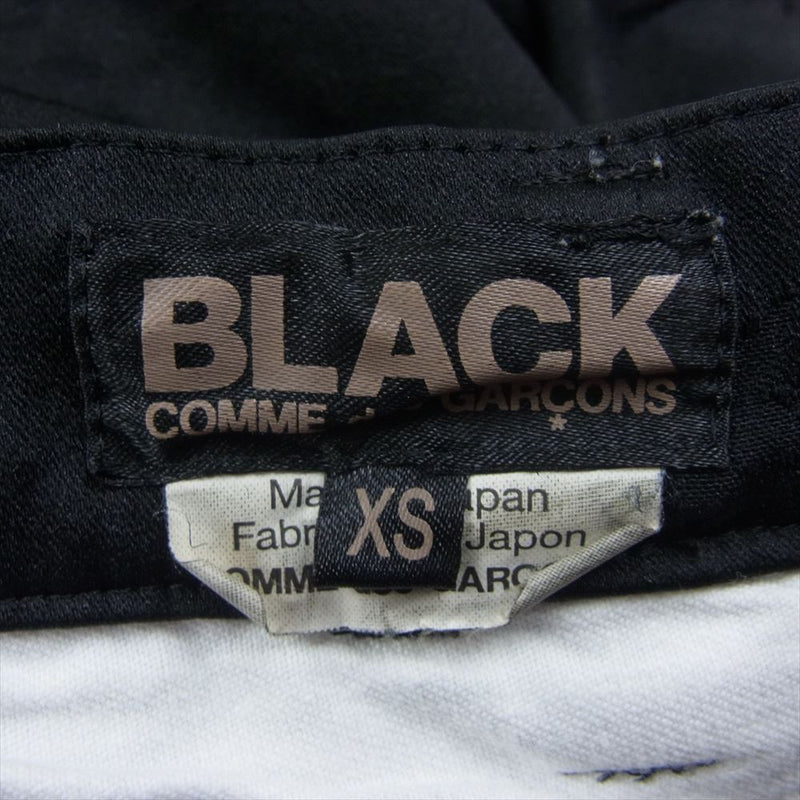 COMME des GARCONS コムデギャルソン 1Q-P016 BLACK ブラック スター ジップフライ クロップド パンツ ブラック系 XS【中古】