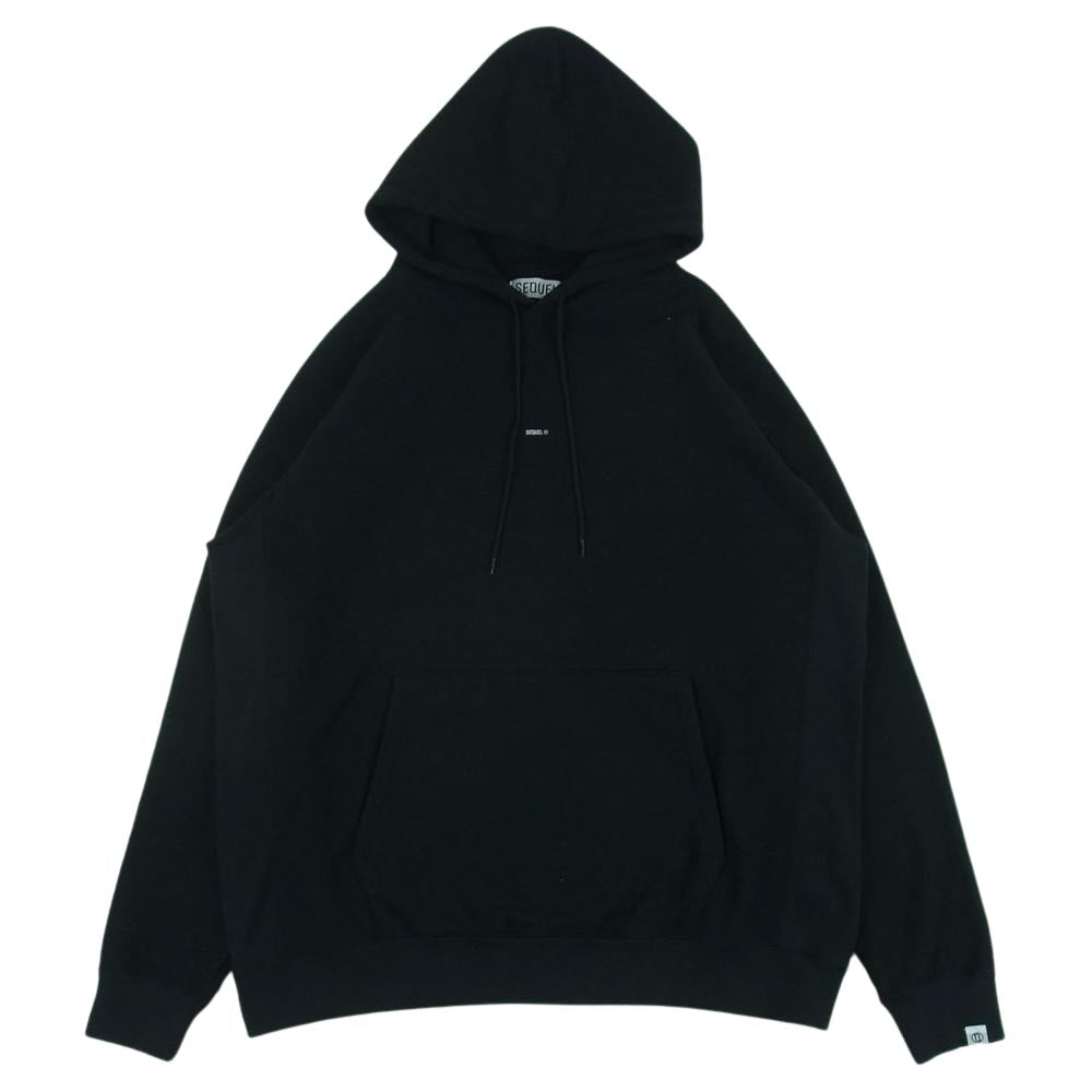 シークエル SQ-20AW-HD04 PULLOVER HOODIE ロゴ プリント プルオーバー パーカー 日本製 ブラック系 M【中古】