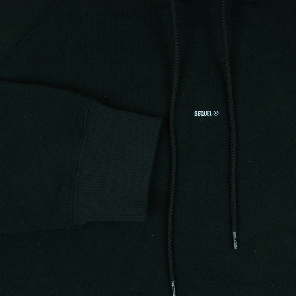 シークエル SQ-20AW-HD04 PULLOVER HOODIE ロゴ プリント プルオーバー パーカー 日本製 ブラック系 M【中古】