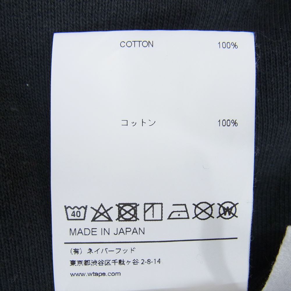 WTAPS ダブルタップス 23AW  232ATDT-CSM18 AII 01 SWEATER COTTON PROTECT コットン 刺繍 ロゴ スウェット チャコール系 1【中古】